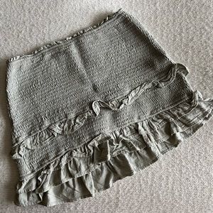 Altar’d State Light Green Ruffled Mini Skirt